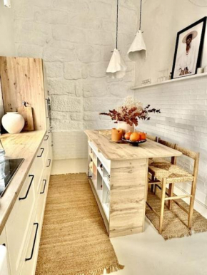 Beige Tranquil Escape by the Sea